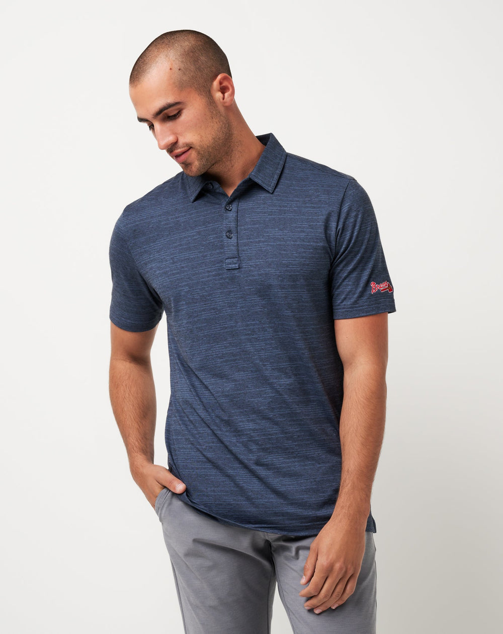 Atlanta Braves The Heater Polo| Travis Mathew