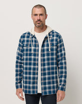 Cloud Flannel Hooded Button-Up| Travis Mathew