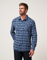 Cloud Flannel Plaid Button-Up| Travis Mathew