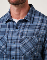 Cloud Flannel Plaid Button-Up| Travis Mathew