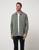 Cloud Waffle Shirt Jacket| Travis Mathew