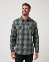 Cloud Flannel Plaid Button-Up| Travis Mathew