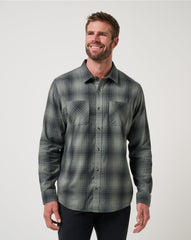 Cloud Flannel Plaid Button-Up| Travis Mathew