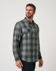 Cloud Flannel Plaid Button-Up| Travis Mathew