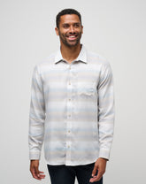 Cloud Flannel Stripe Button-Up| Travis Mathew