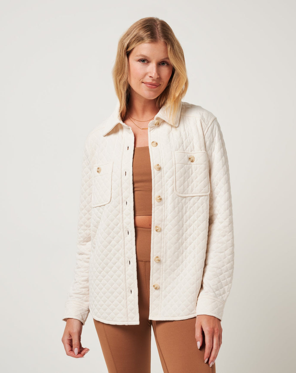 Diamond Quilted Shacket| Travis Mathew