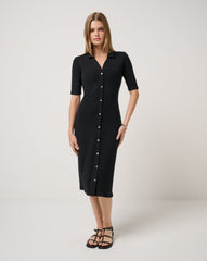 Cloud Rib Polo Midi Dress| Travis Mathew