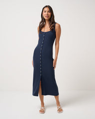 Cloud Rib Button Tank Dress| Travis Mathew