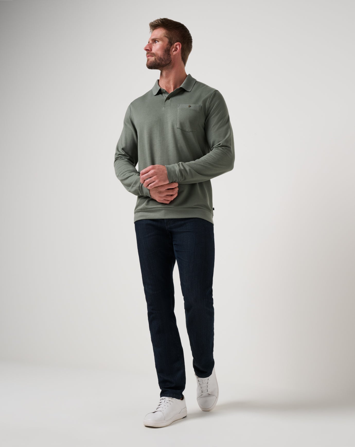 December First Long Sleeve Polo| Travis Mathew