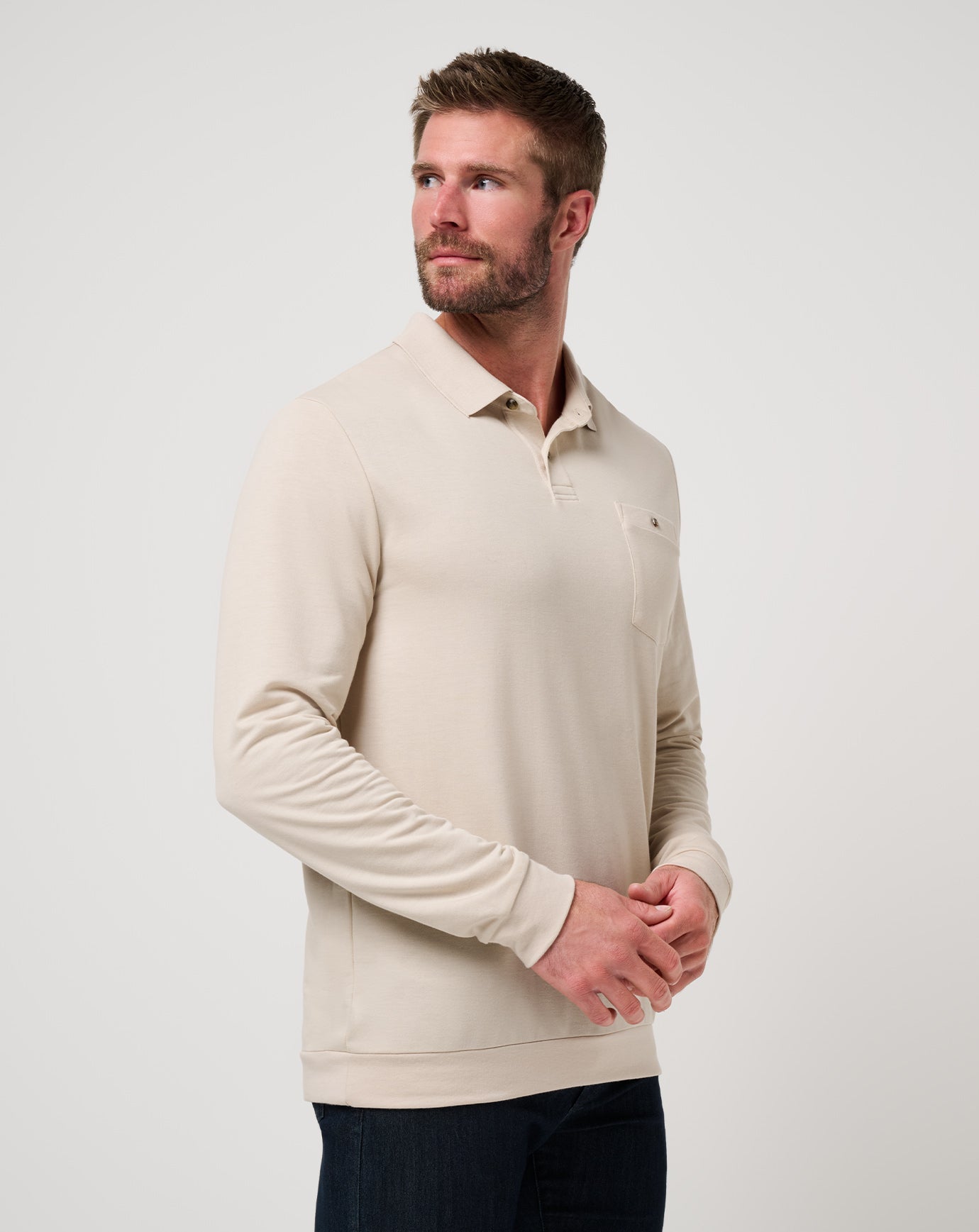 December First Long Sleeve Polo| Travis Mathew