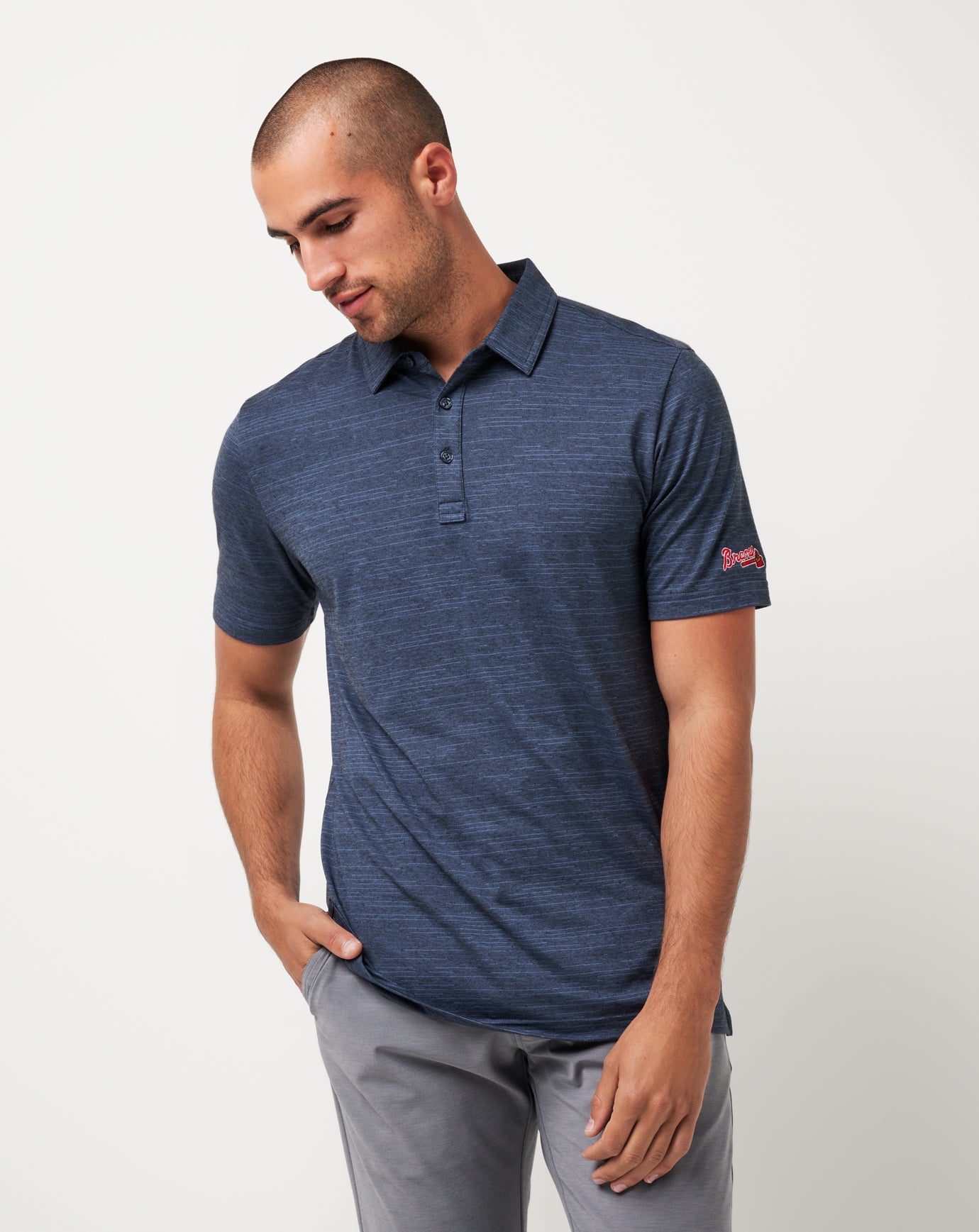 Atlanta Braves The Heater Polo| Travis Mathew