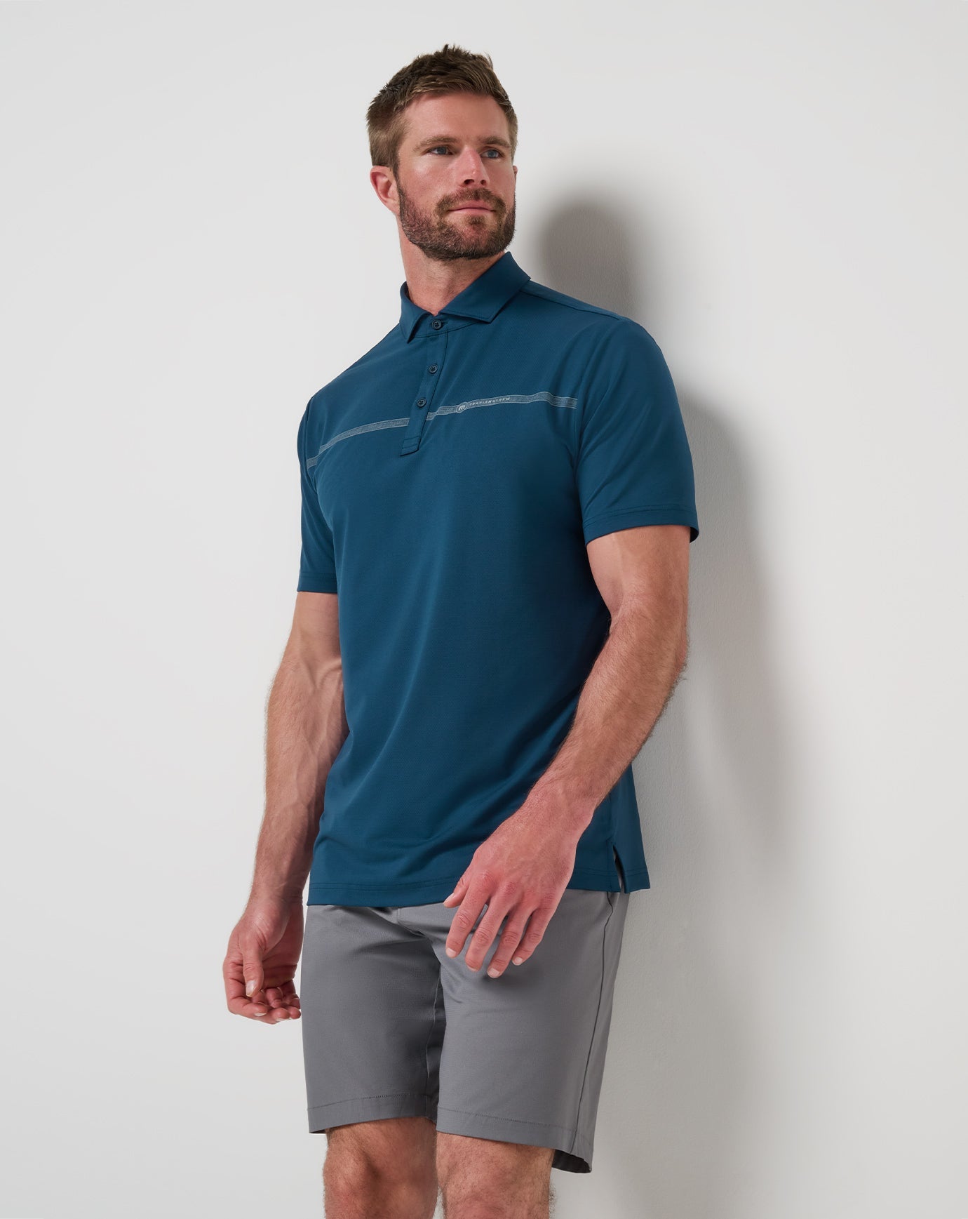 Heater Pro Chest Stripe Polo| Travis Mathew