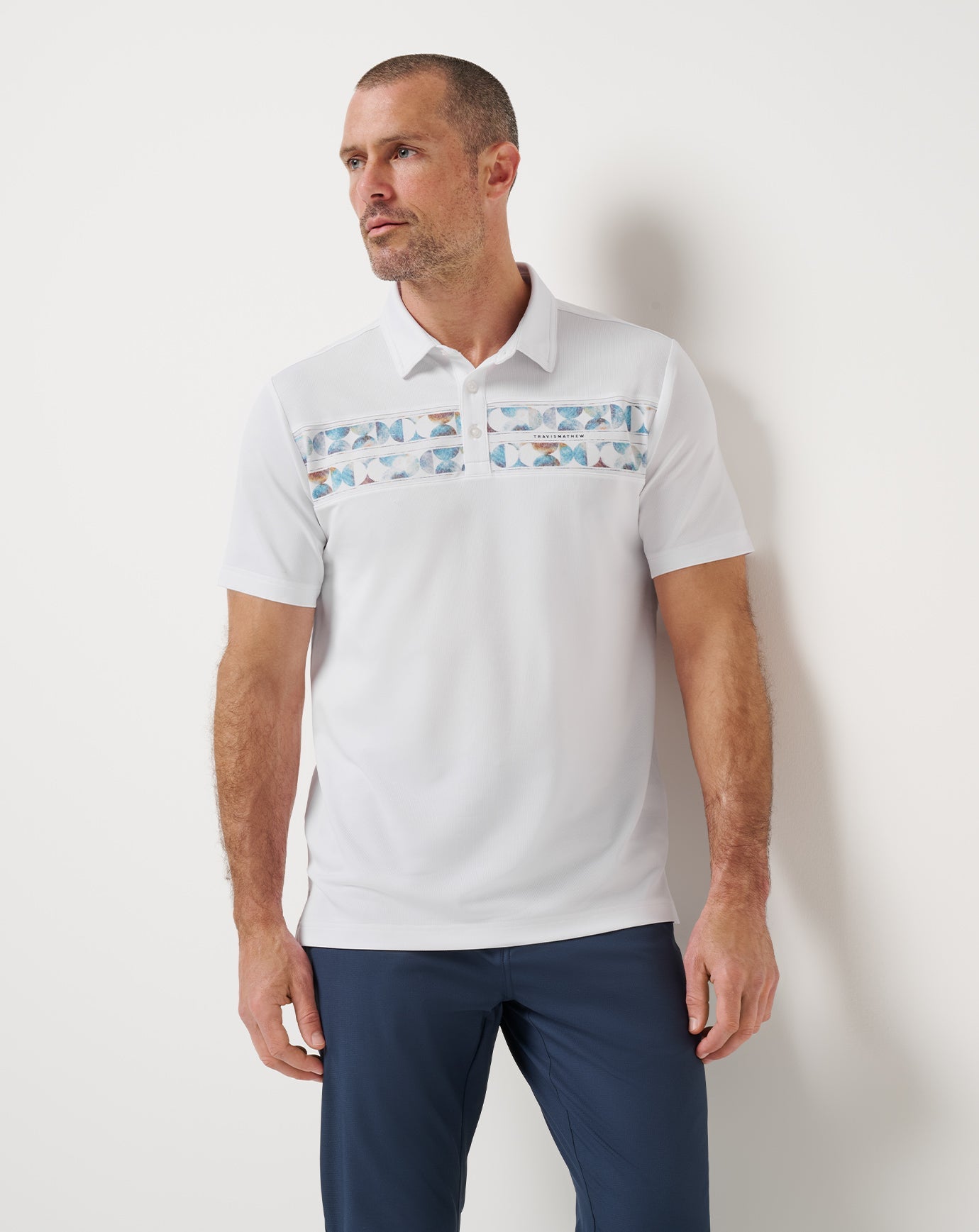 Good Good Chest Stripe Polo| Travis Mathew