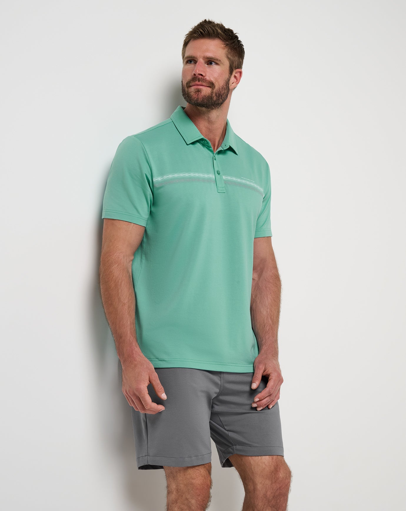 Featherweight Chest Stripe Polo| Travis Mathew