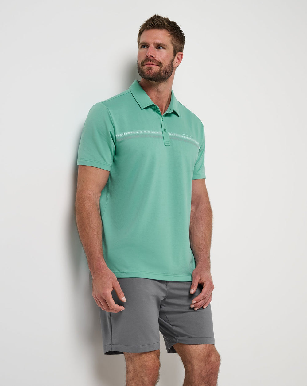 Featherweight Chest Stripe Polo| Travis Mathew