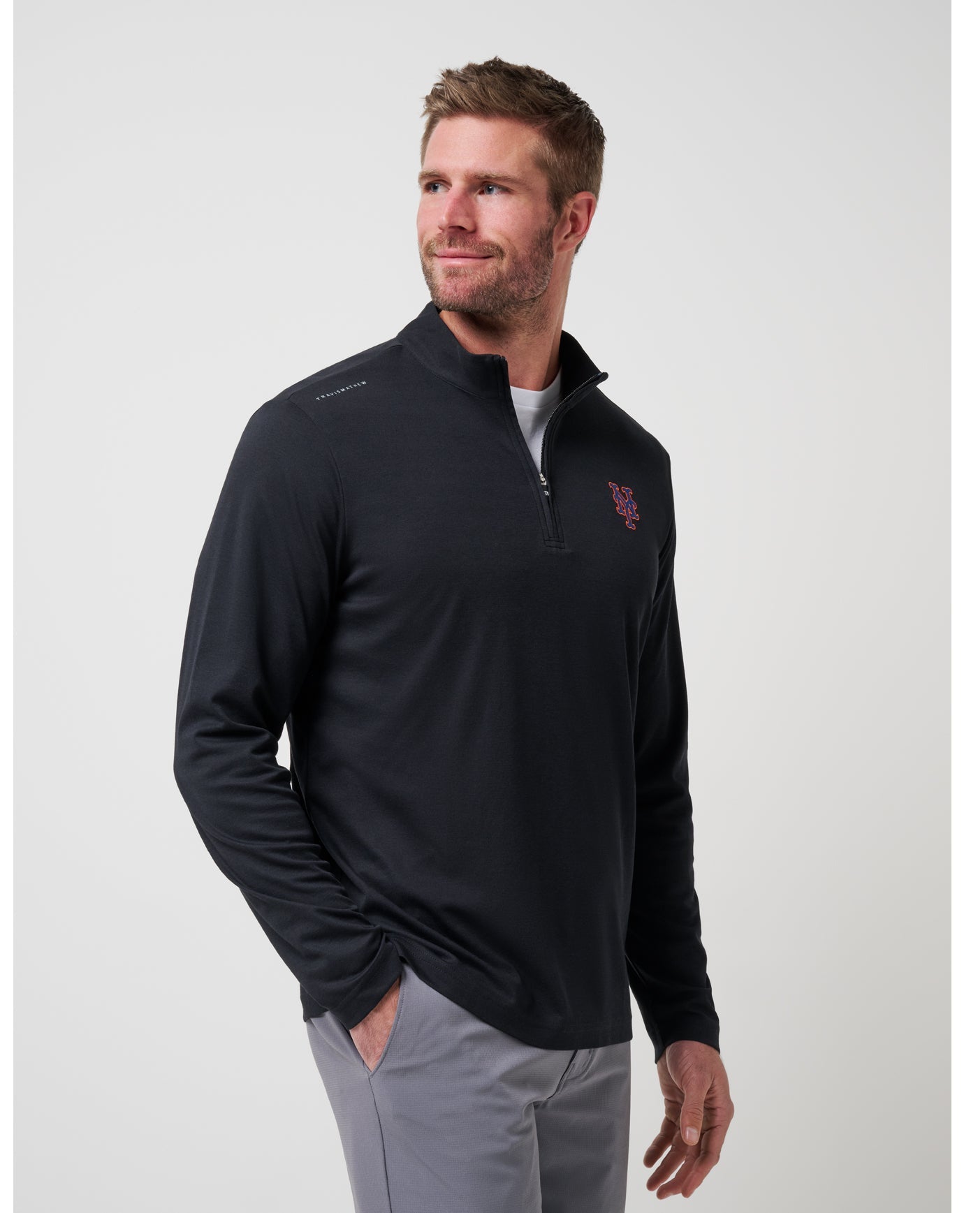 New York Mets Time To Tailgate Quarter Zip| Travis Mathew