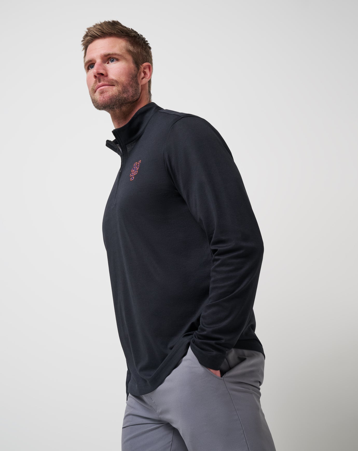 New York Mets Time To Tailgate Quarter Zip| Travis Mathew