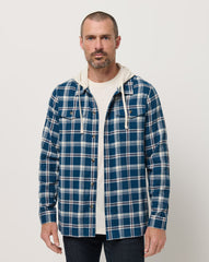 Cloud Flannel Hooded Button-Up| Travis Mathew