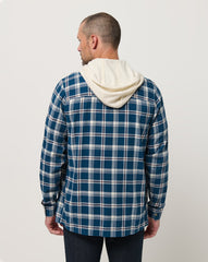 Cloud Flannel Hooded Button-Up| Travis Mathew