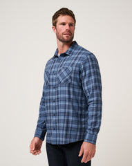 Cloud Flannel Plaid Button-Up| Travis Mathew
