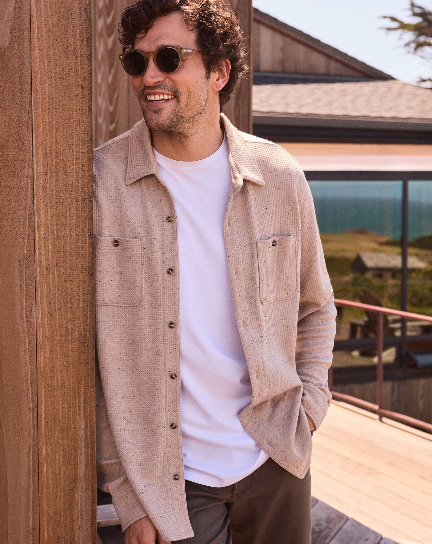 Cloud Waffle Shirt Jacket| Travis Mathew