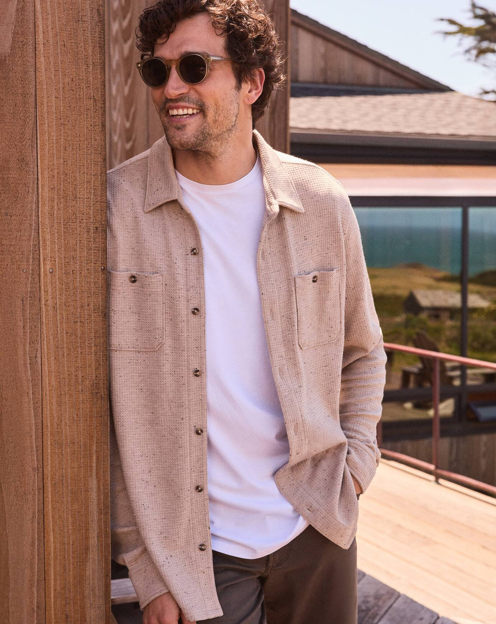 Cloud Waffle Shirt Jacket| Travis Mathew
