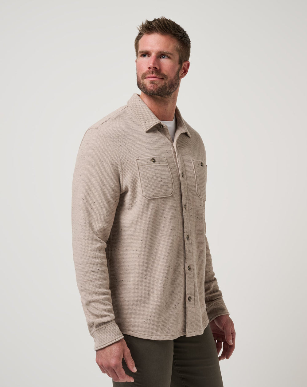 Cloud Waffle Shirt Jacket| Travis Mathew
