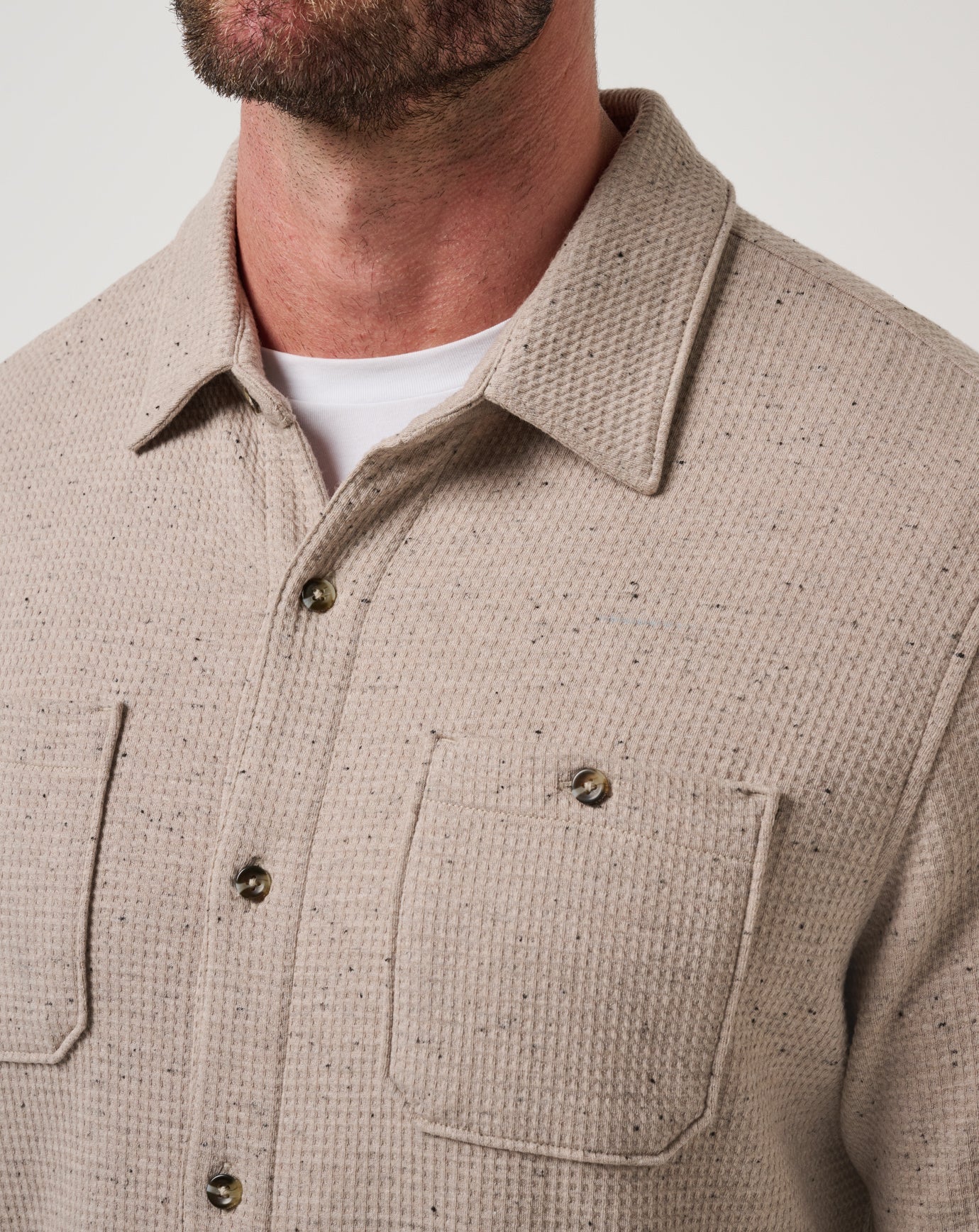 Cloud Waffle Shirt Jacket| Travis Mathew