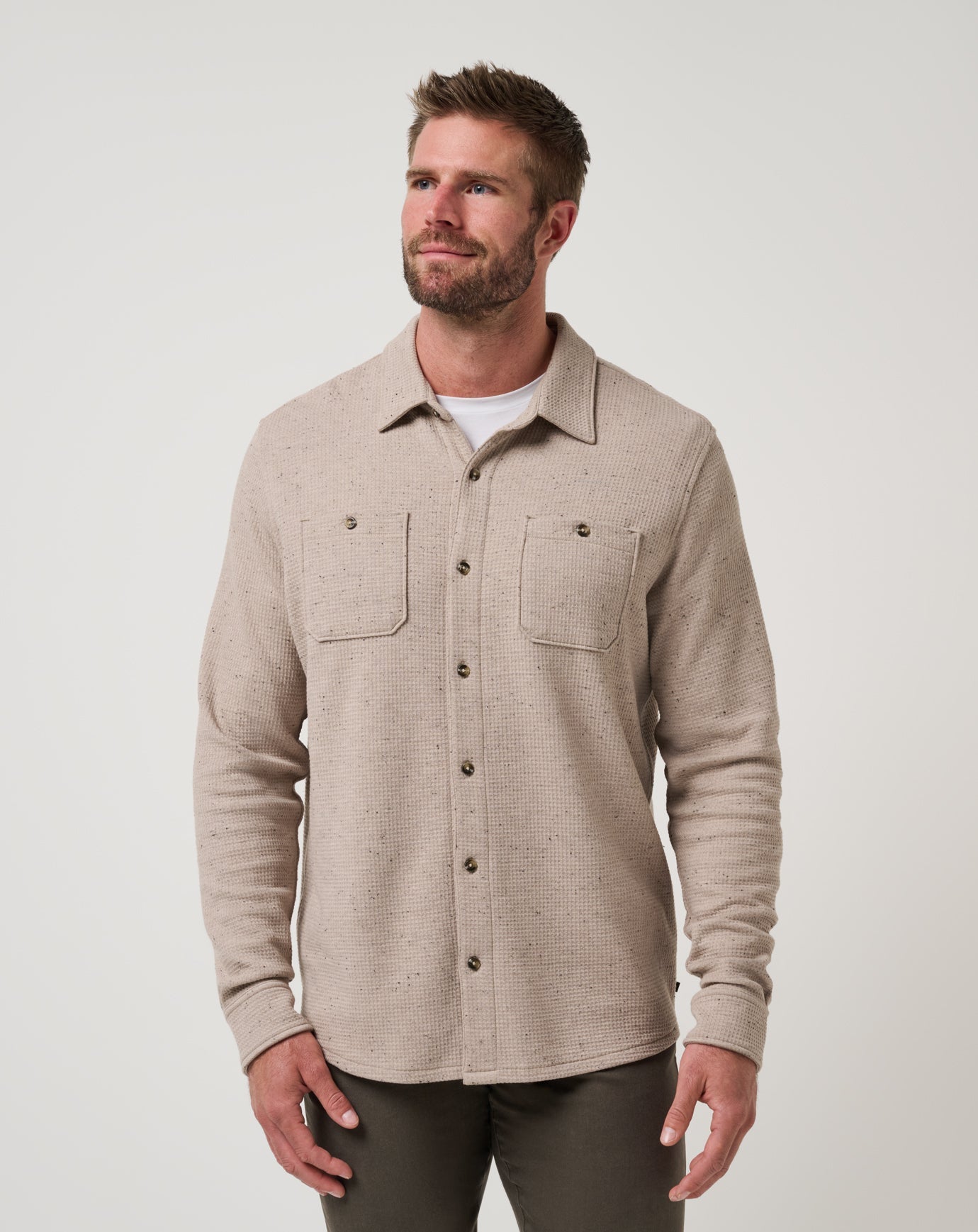 Cloud Waffle Shirt Jacket| Travis Mathew
