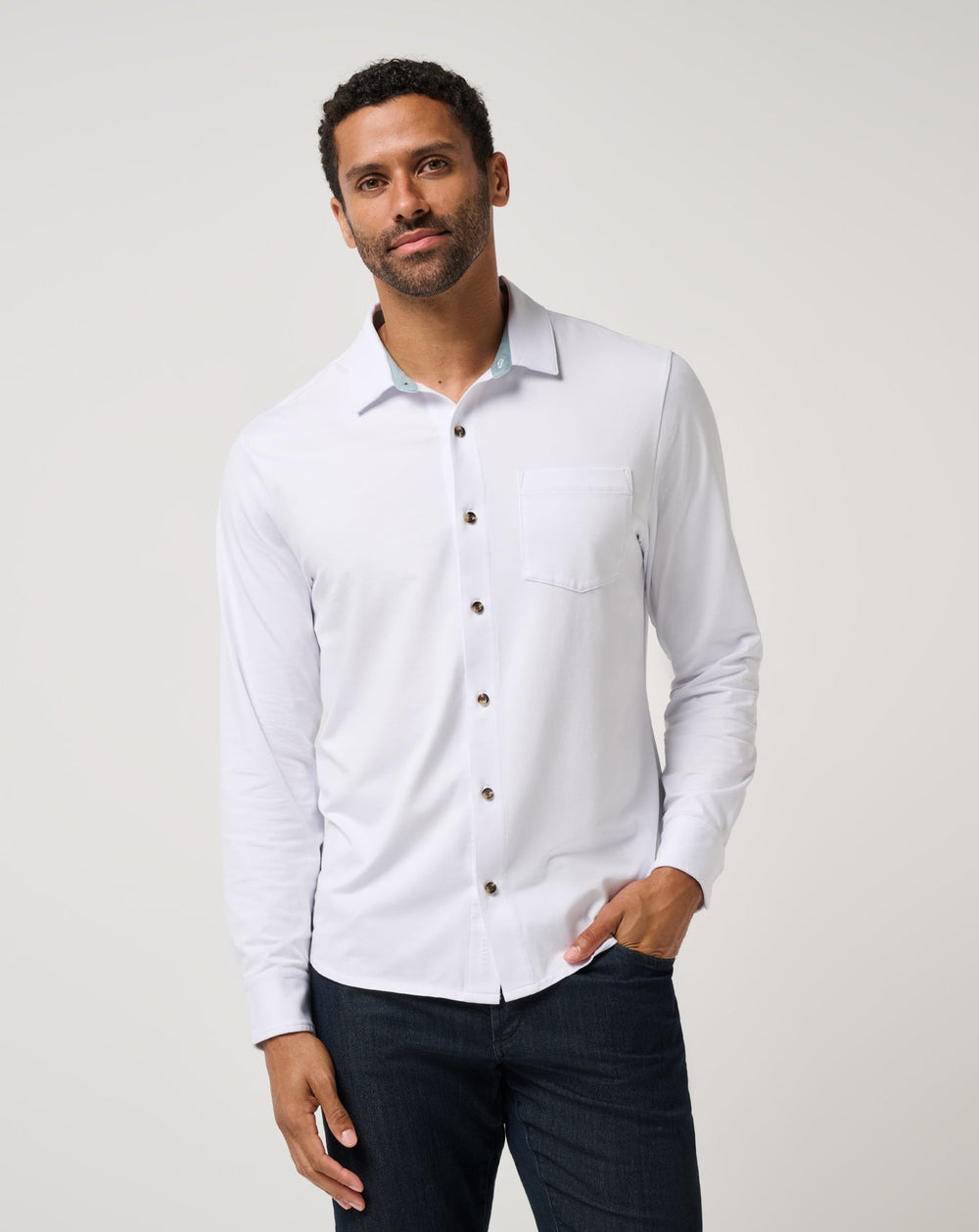 Comfortknit TM Social Club Button-Up| Travis Mathew