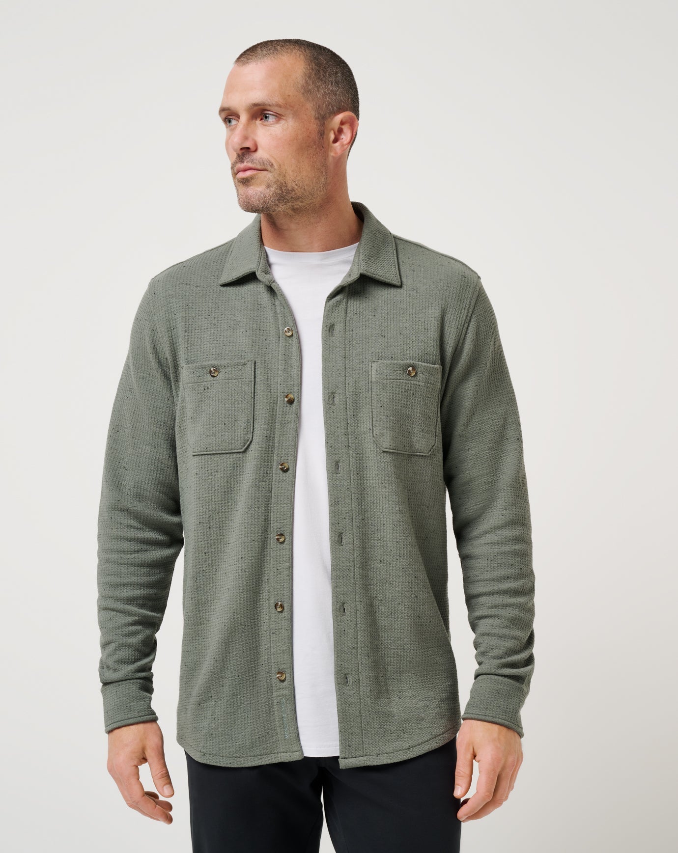 Cloud Waffle Shirt Jacket| Travis Mathew