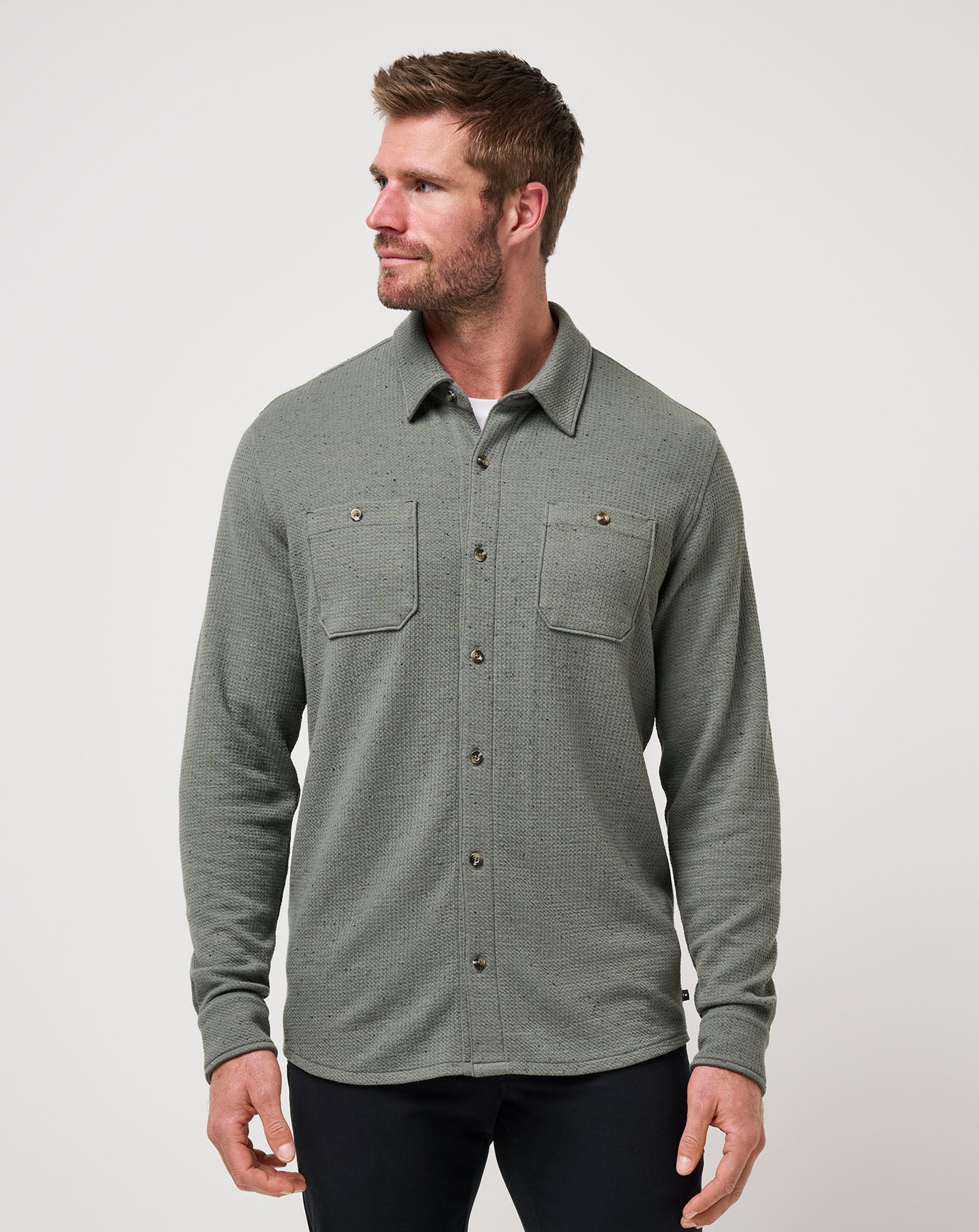 Cloud Waffle Shirt Jacket| Travis Mathew