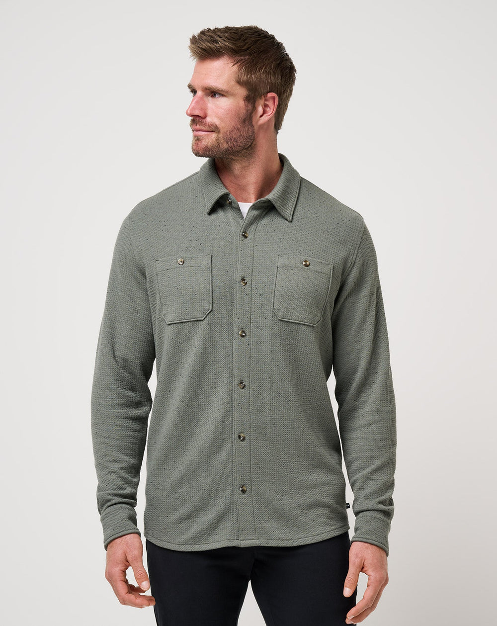 Cloud Waffle Shirt Jacket| Travis Mathew