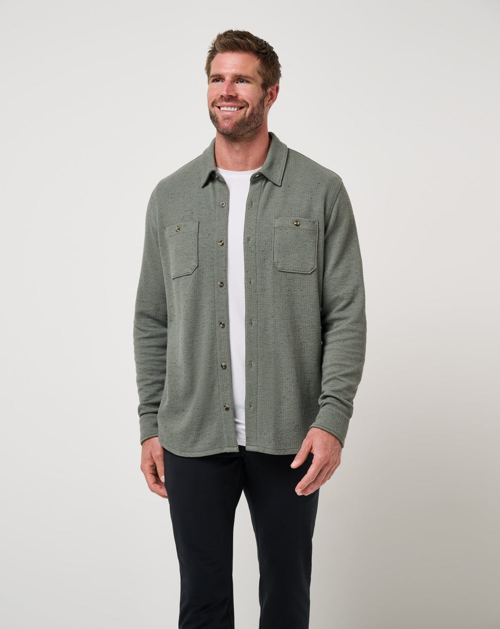 Cloud Waffle Shirt Jacket| Travis Mathew