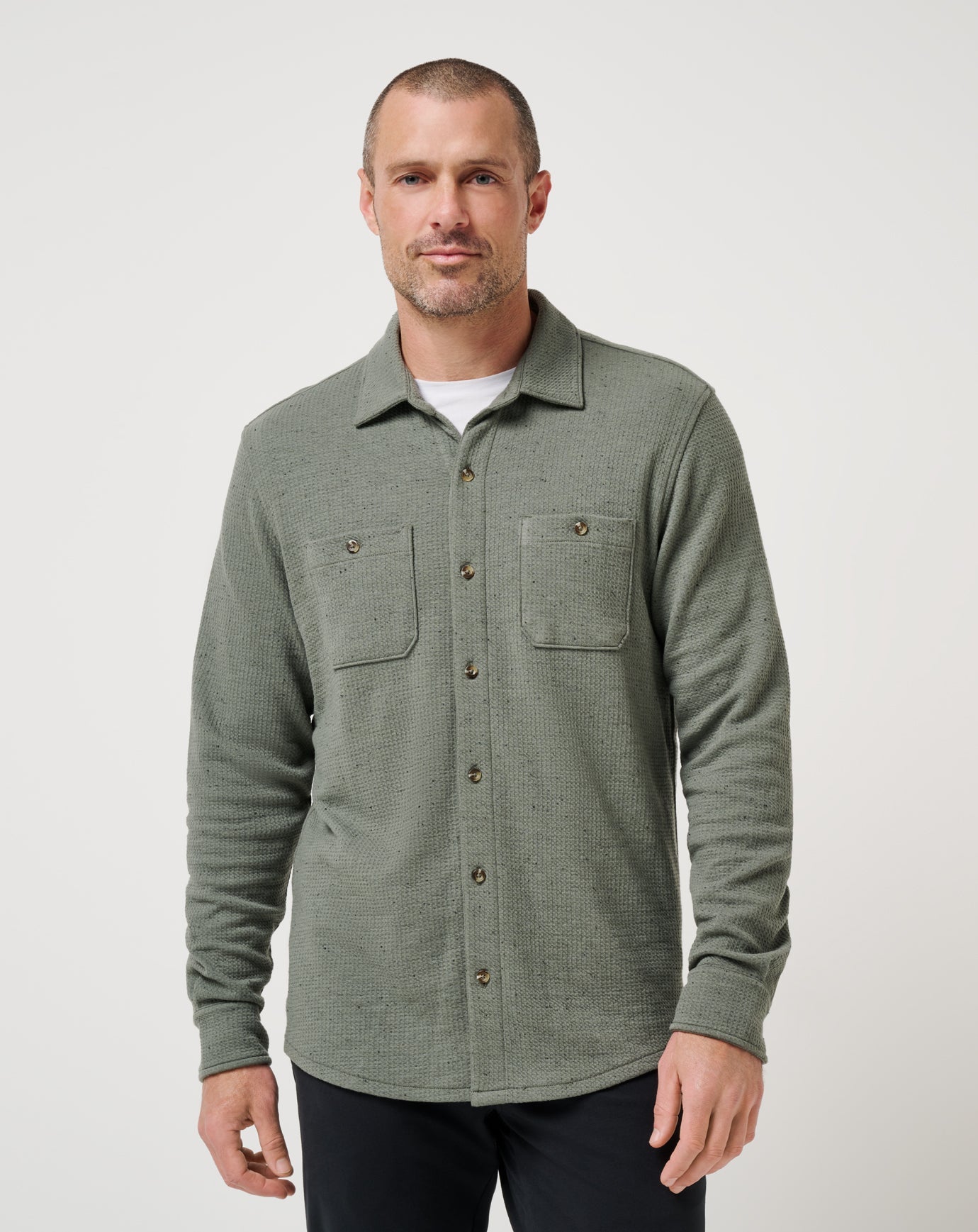 Cloud Waffle Shirt Jacket| Travis Mathew