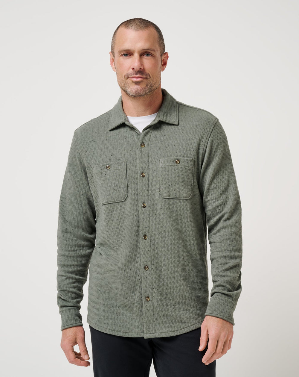 Cloud Waffle Shirt Jacket| Travis Mathew