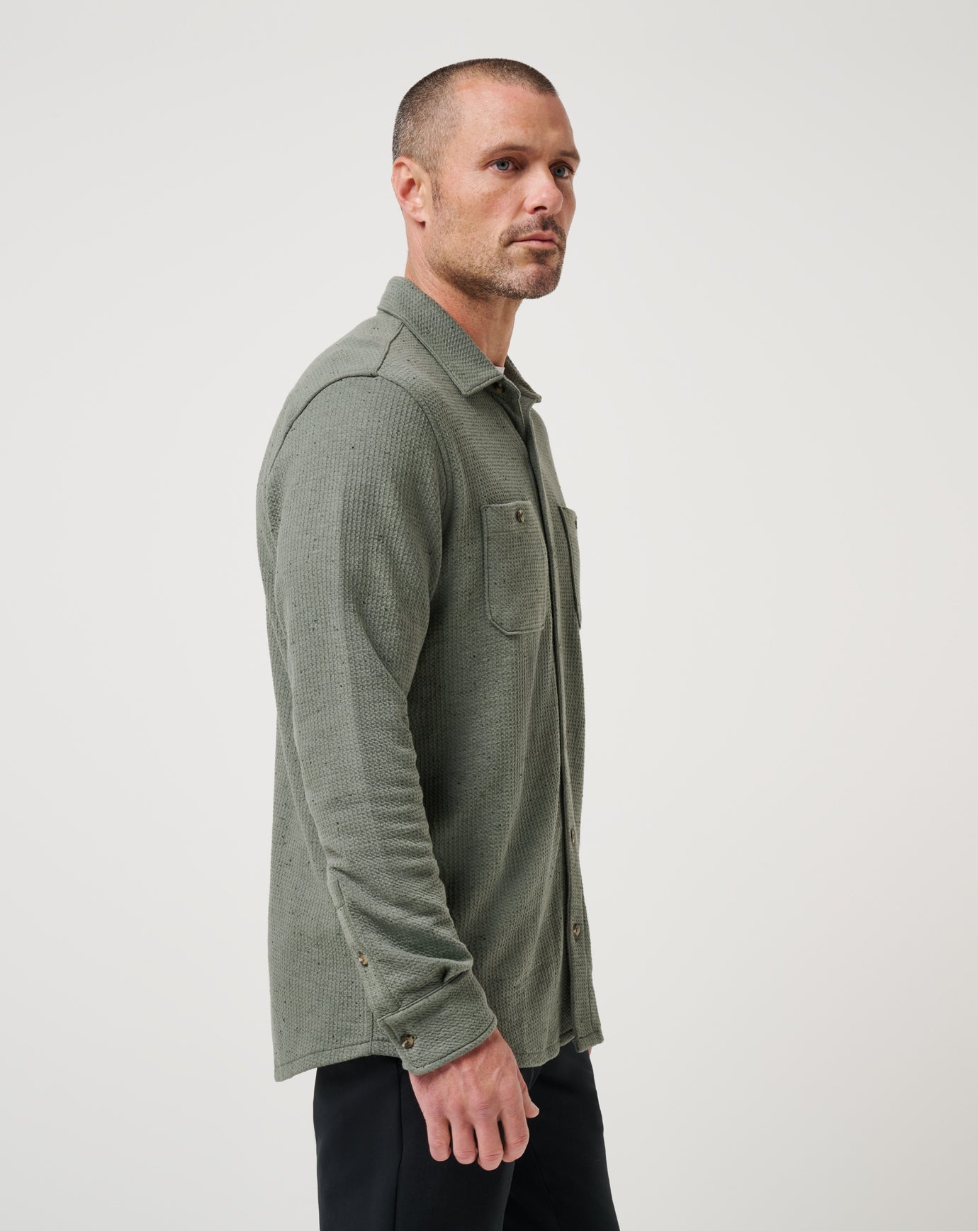 Cloud Waffle Shirt Jacket| Travis Mathew