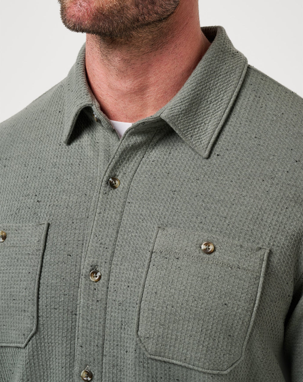 Cloud Waffle Shirt Jacket| Travis Mathew
