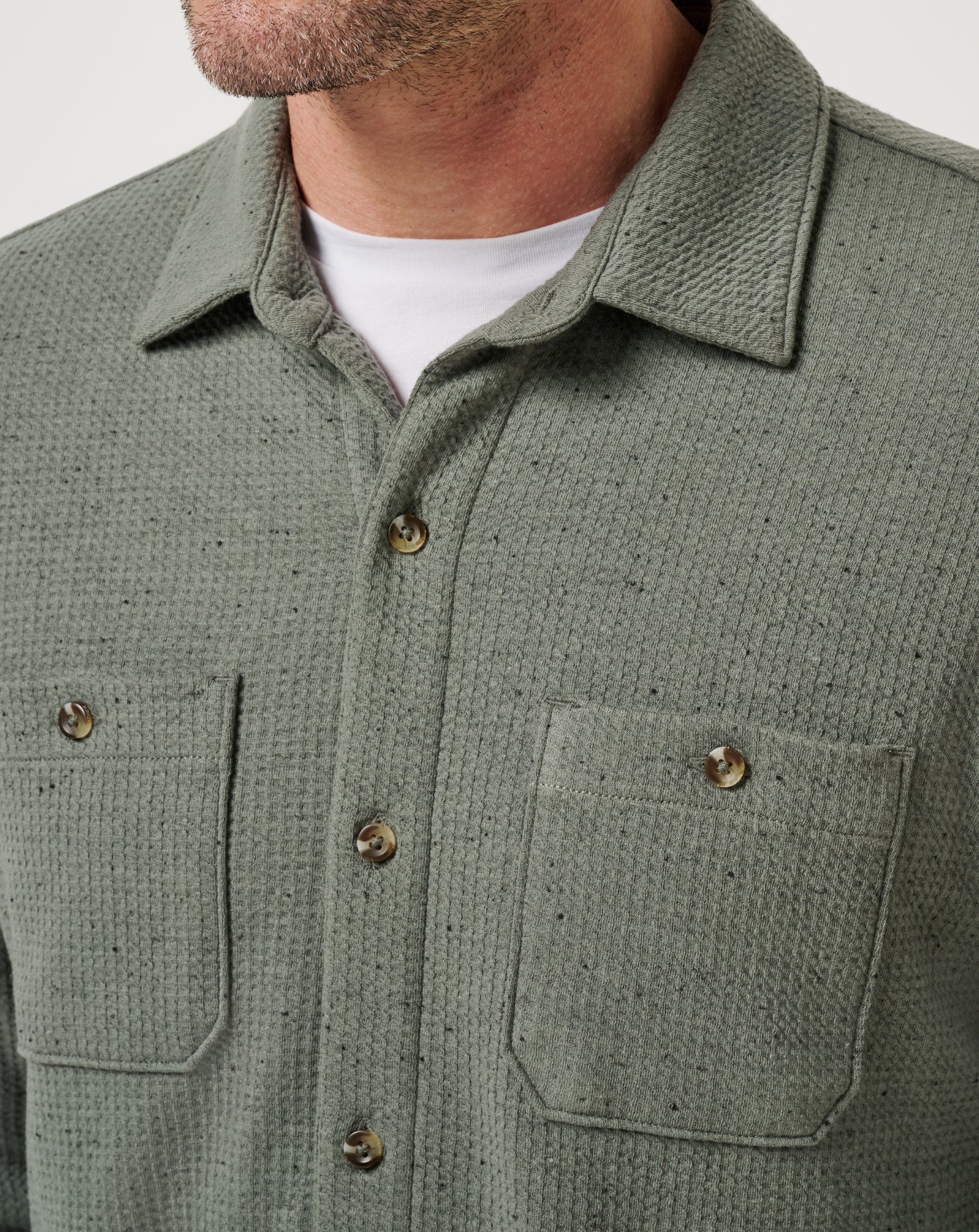 Cloud Waffle Shirt Jacket| Travis Mathew