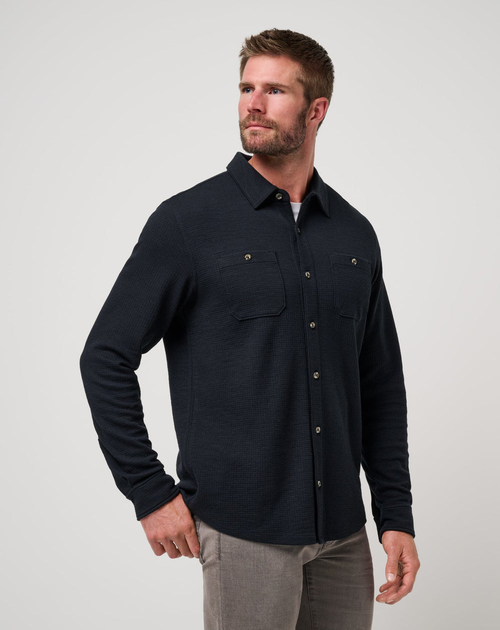 Cloud Waffle Shirt Jacket| Travis Mathew