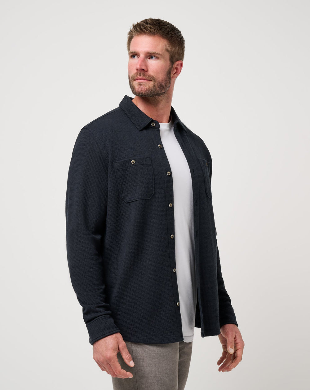 Cloud Waffle Shirt Jacket| Travis Mathew