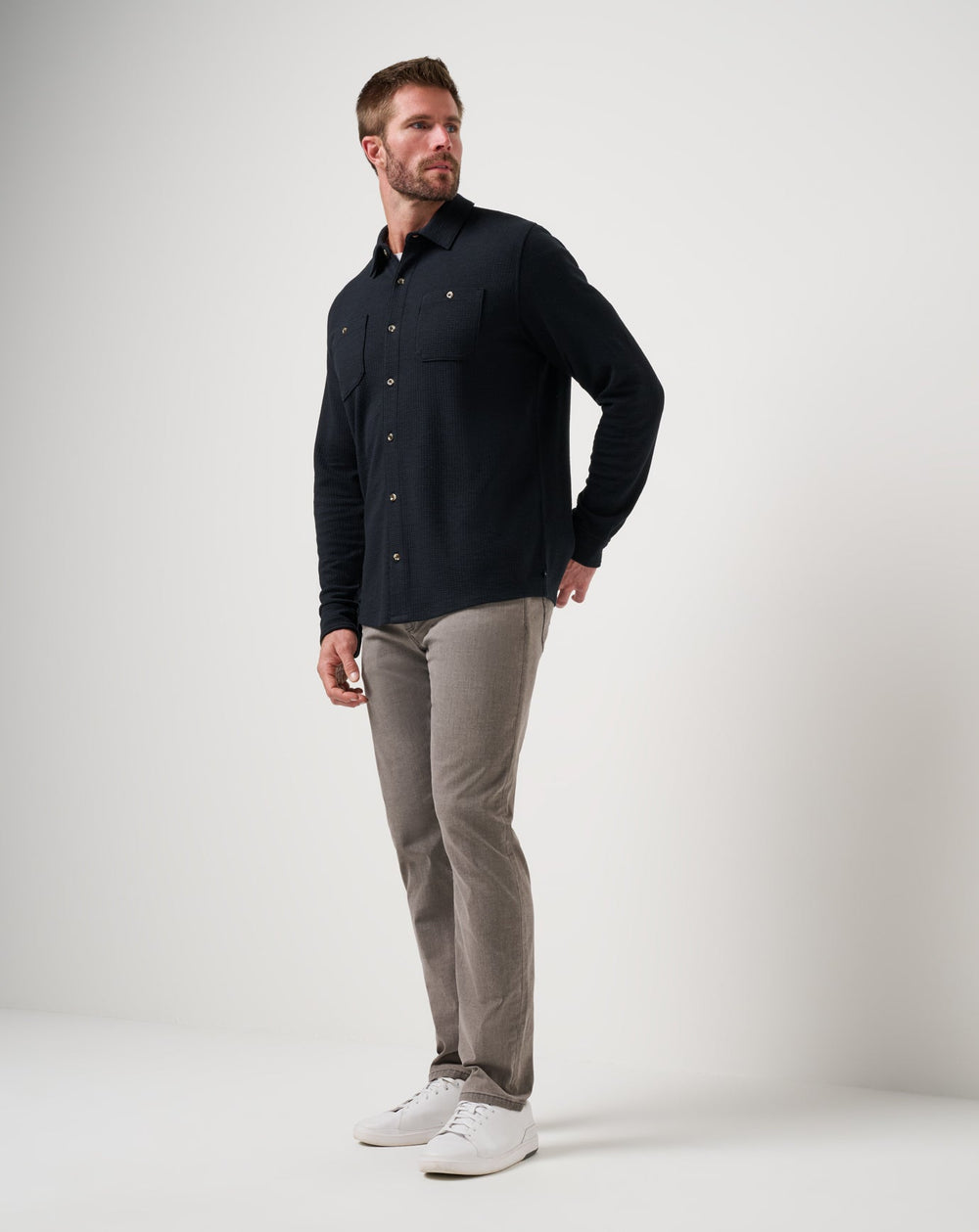 Cloud Waffle Shirt Jacket| Travis Mathew