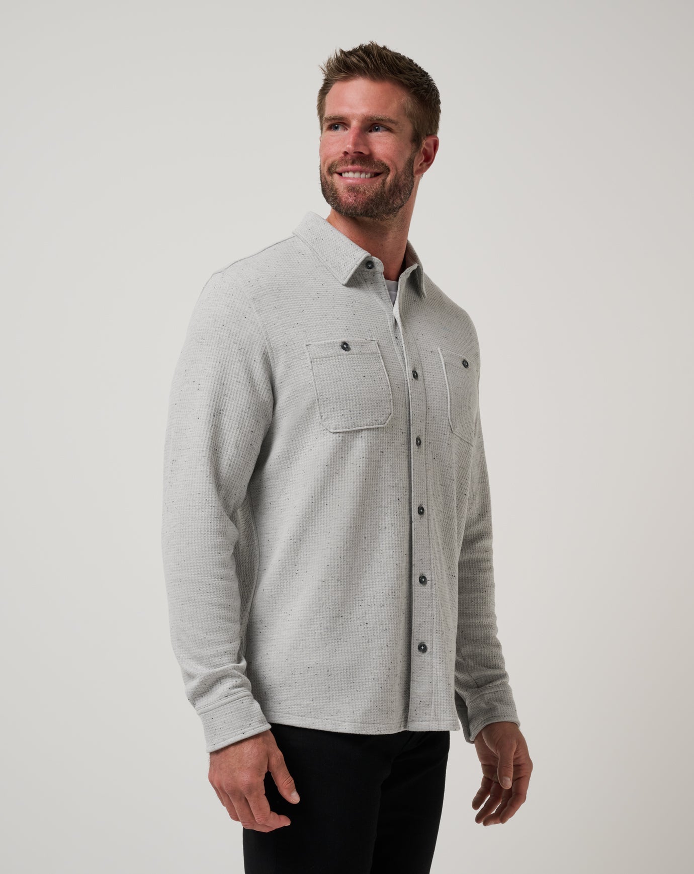 Cloud Waffle Shirt Jacket| Travis Mathew