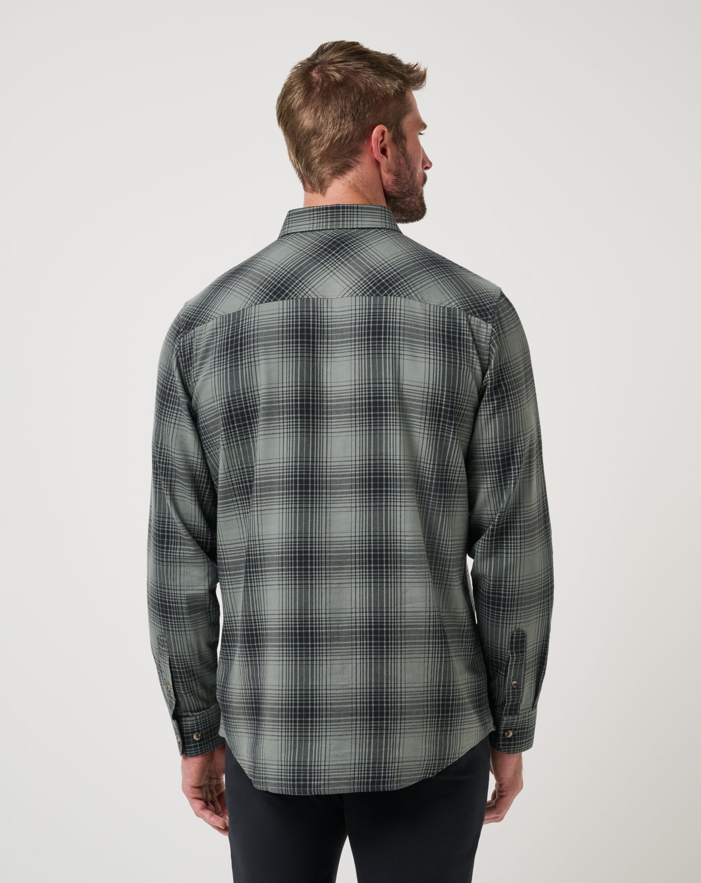 Cloud Flannel Plaid Button-Up| Travis Mathew