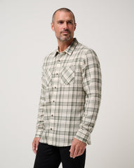 Cloud Flannel Plaid Button-Up| Travis Mathew