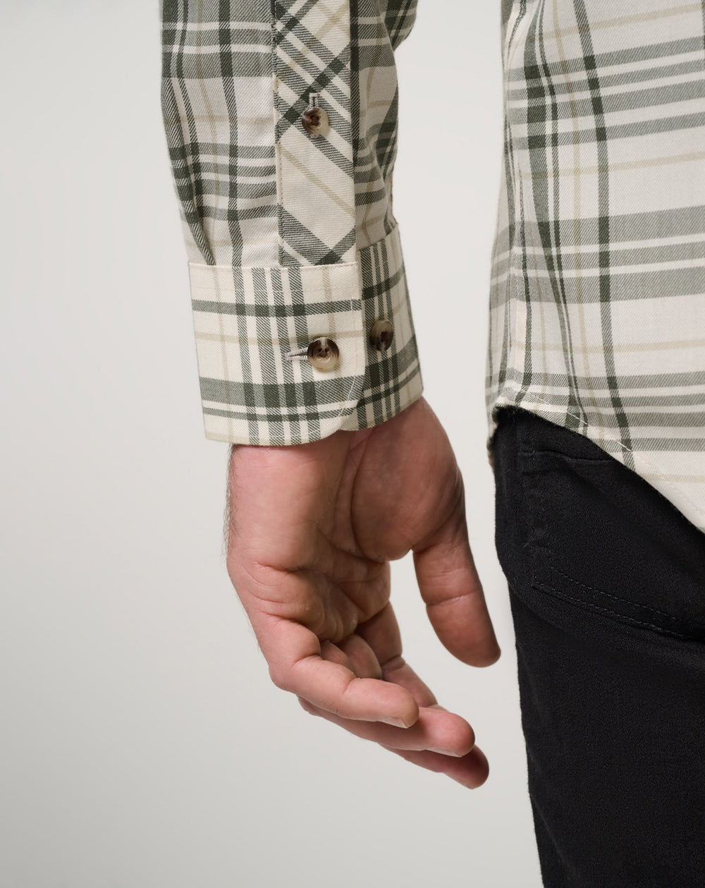 Cloud Flannel Plaid Button-Up| Travis Mathew