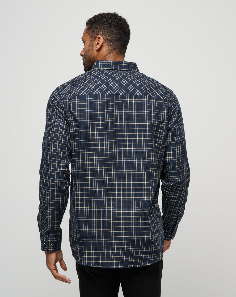 Cloud Flannel Plaid Button-Up| Travis Mathew