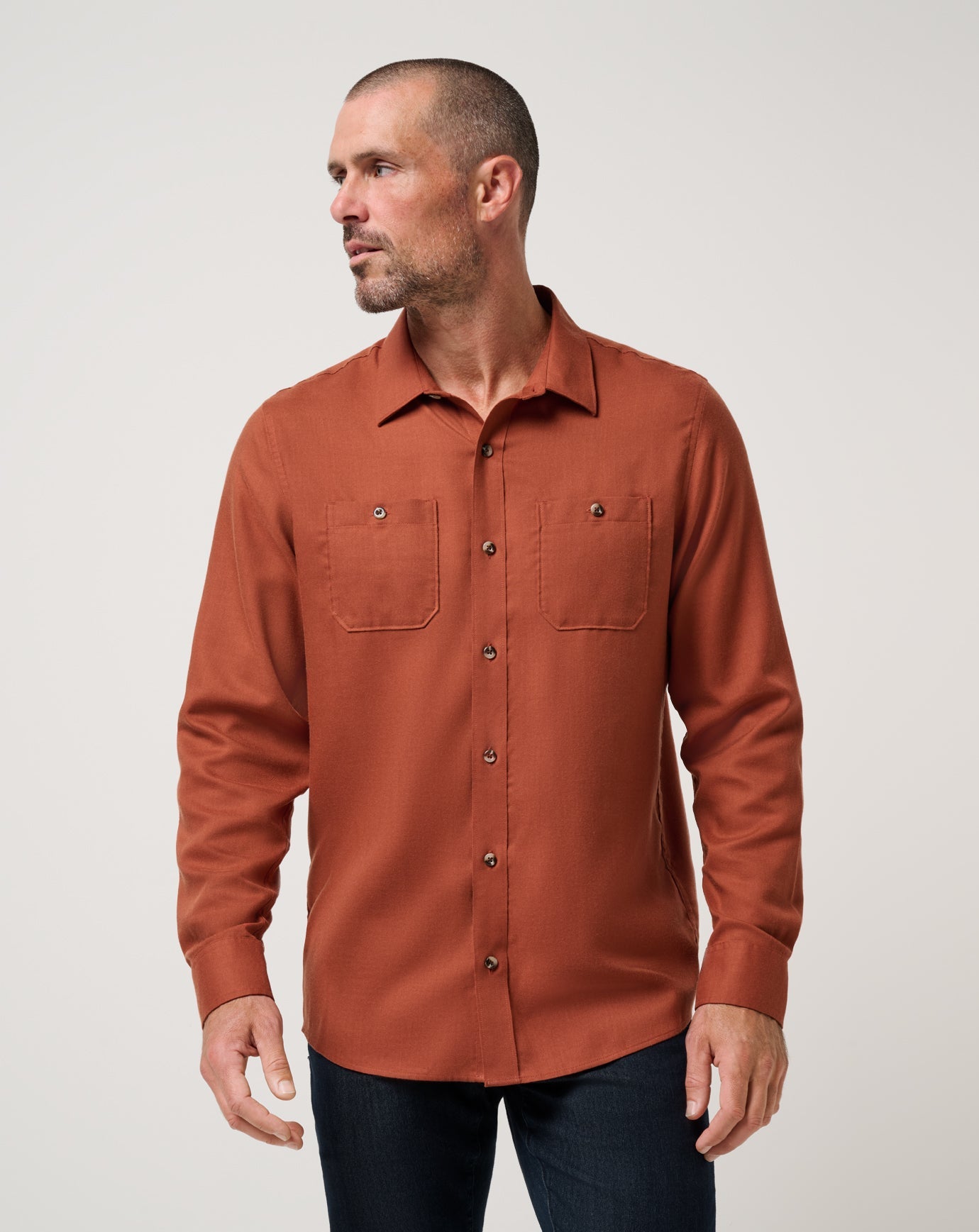 Cloud Flannel Button-Up| Travis Mathew