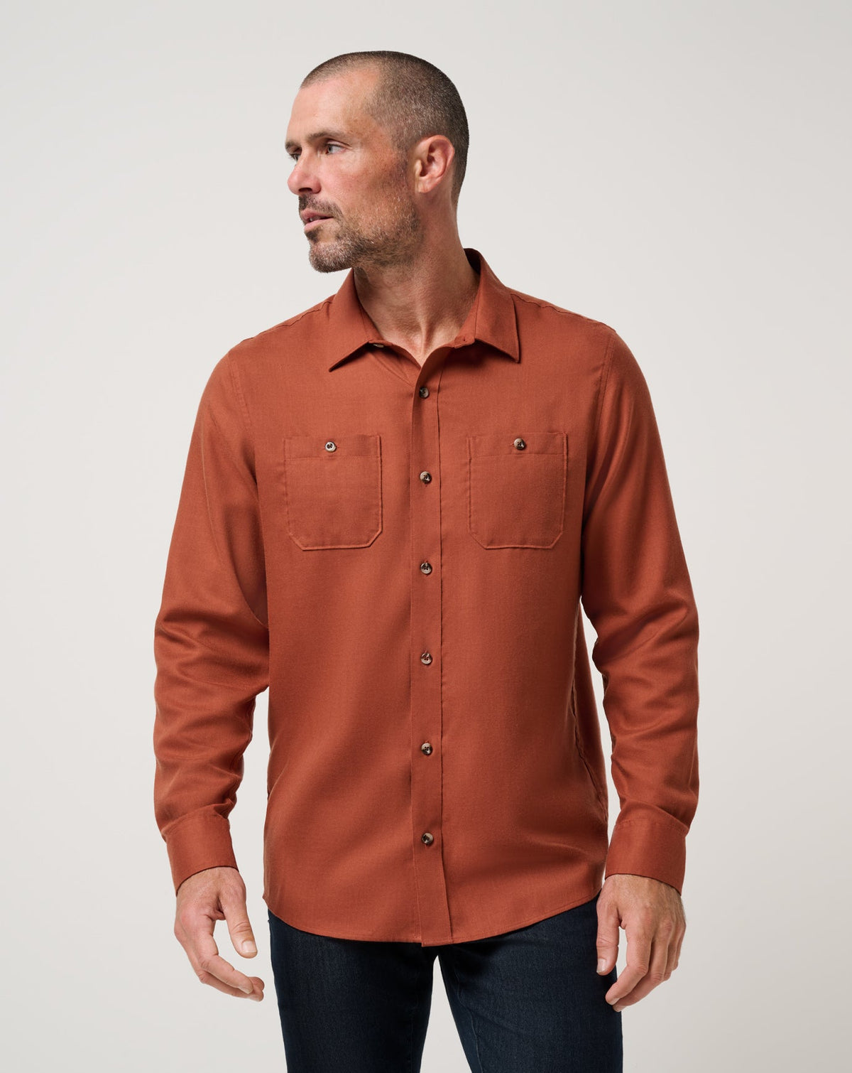 Cloud Flannel Button-Up| Travis Mathew