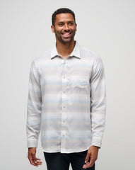 Cloud Flannel Stripe Button-Up| Travis Mathew